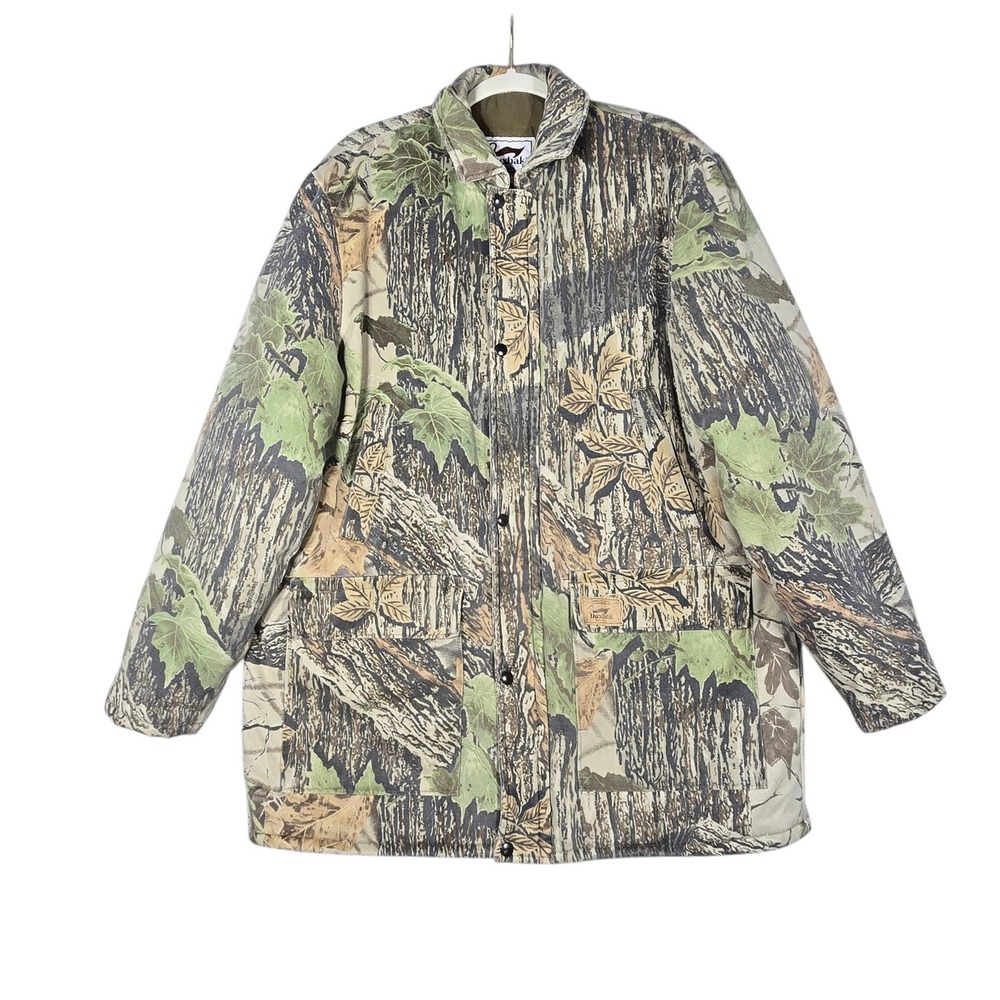 Vintage 90s Duxbak Realtree Hardwoods Field Coat Mens L Insulated Hunting Camo